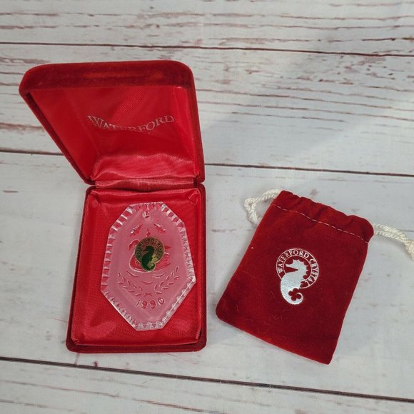 Vintage 12 Days of Christmas Swans Swimming 1990 Waterford Crystal Ornament - Picture 2 of 12